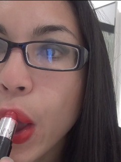 Ching loves to put on sexy red lipstick on her big juicy lips while drinking red wine. What do you want her to do with t