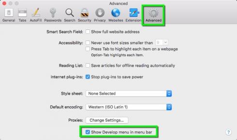 clear your cache with safari on mac