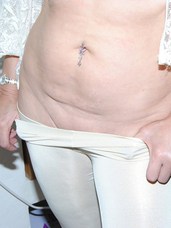 White suit. Pictures of me in my white trousers and white top with pink bra flashing my boobs and arse. - (Gallery)     View this gallery Visit PlatinumBlonde Categories Cougar , Mature , MILF , big boobs , United Kingdom , Striptease , Solo , Lingerie , High Heels ,