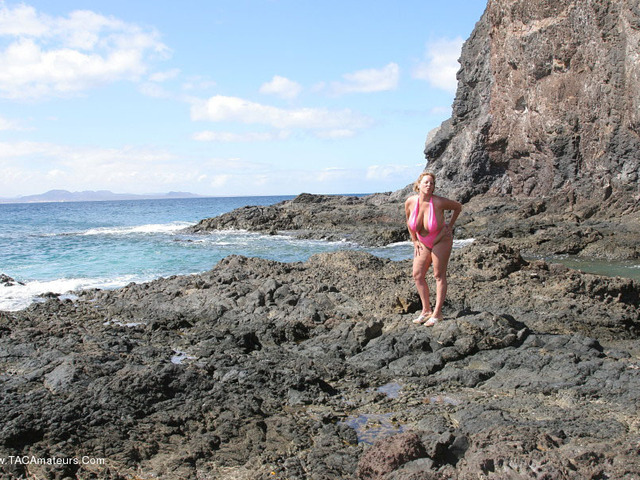 Mankini On The Rocks Pt2 Gallery from Curvy Claire
